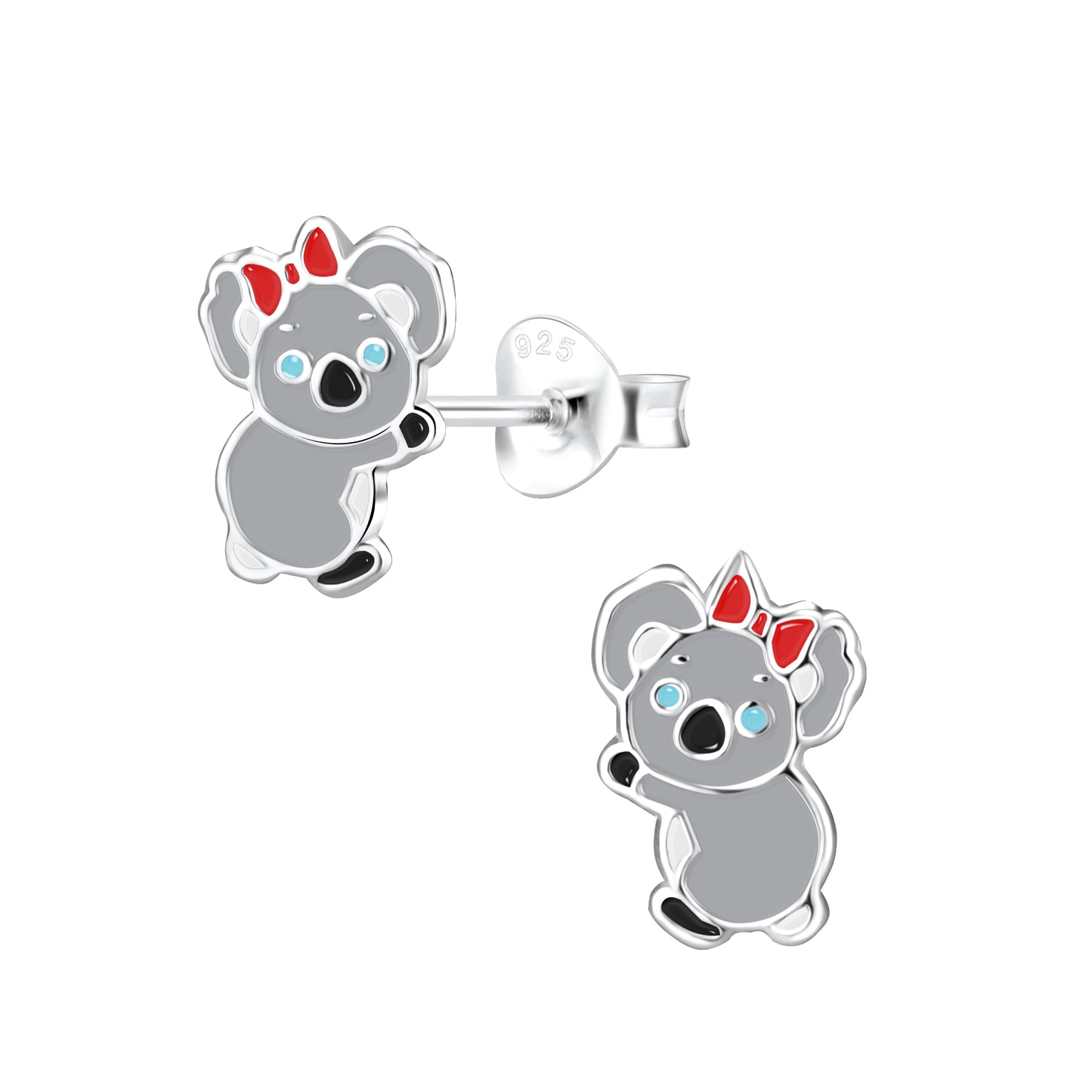 Sterling Silver Koala Bear Stud Earrings