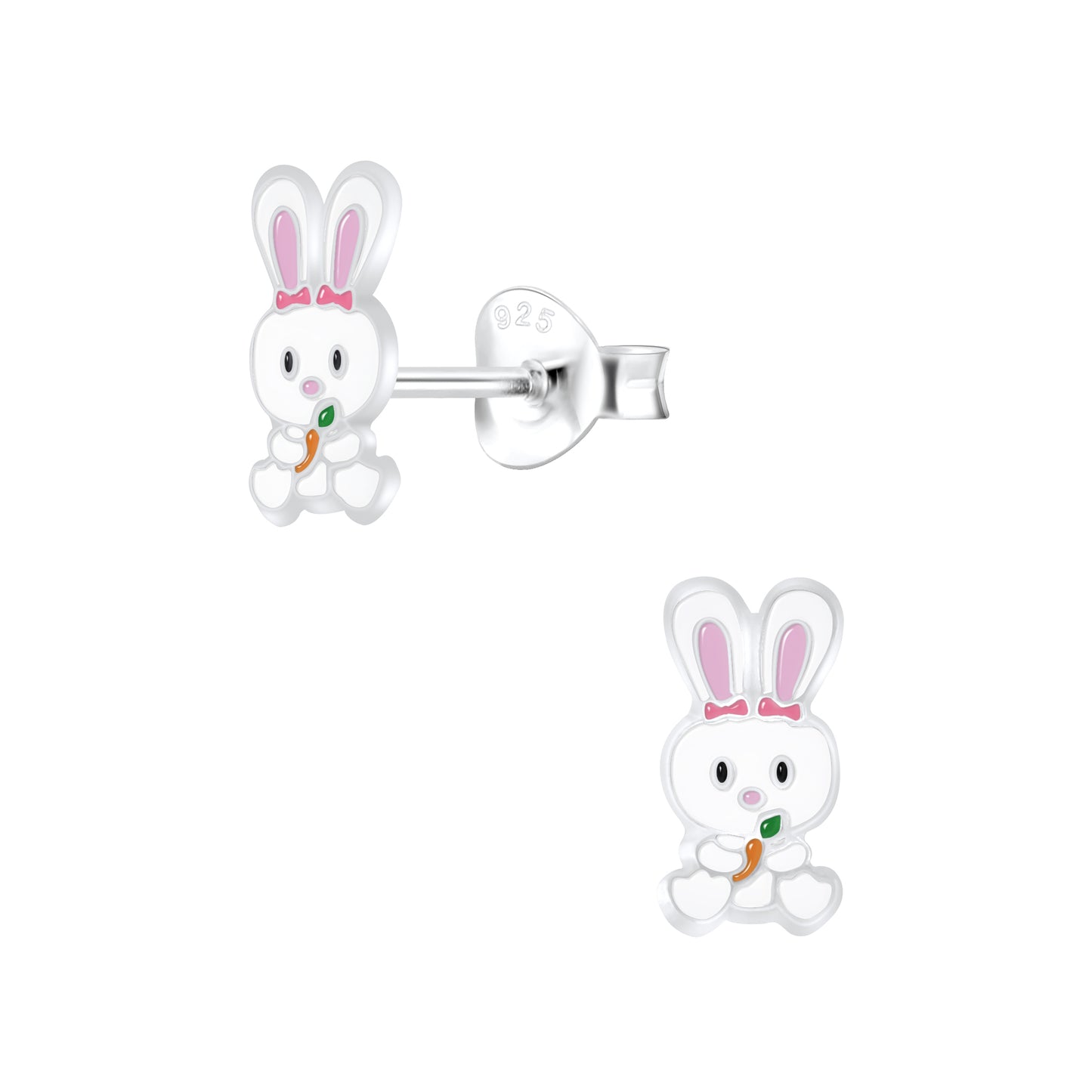 Sterling Silver Rabbit Stud Earrings