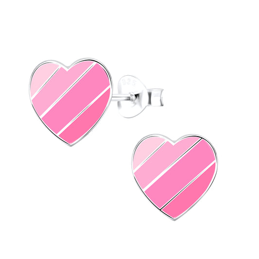 Sterling Silver Heart Stud Earrings