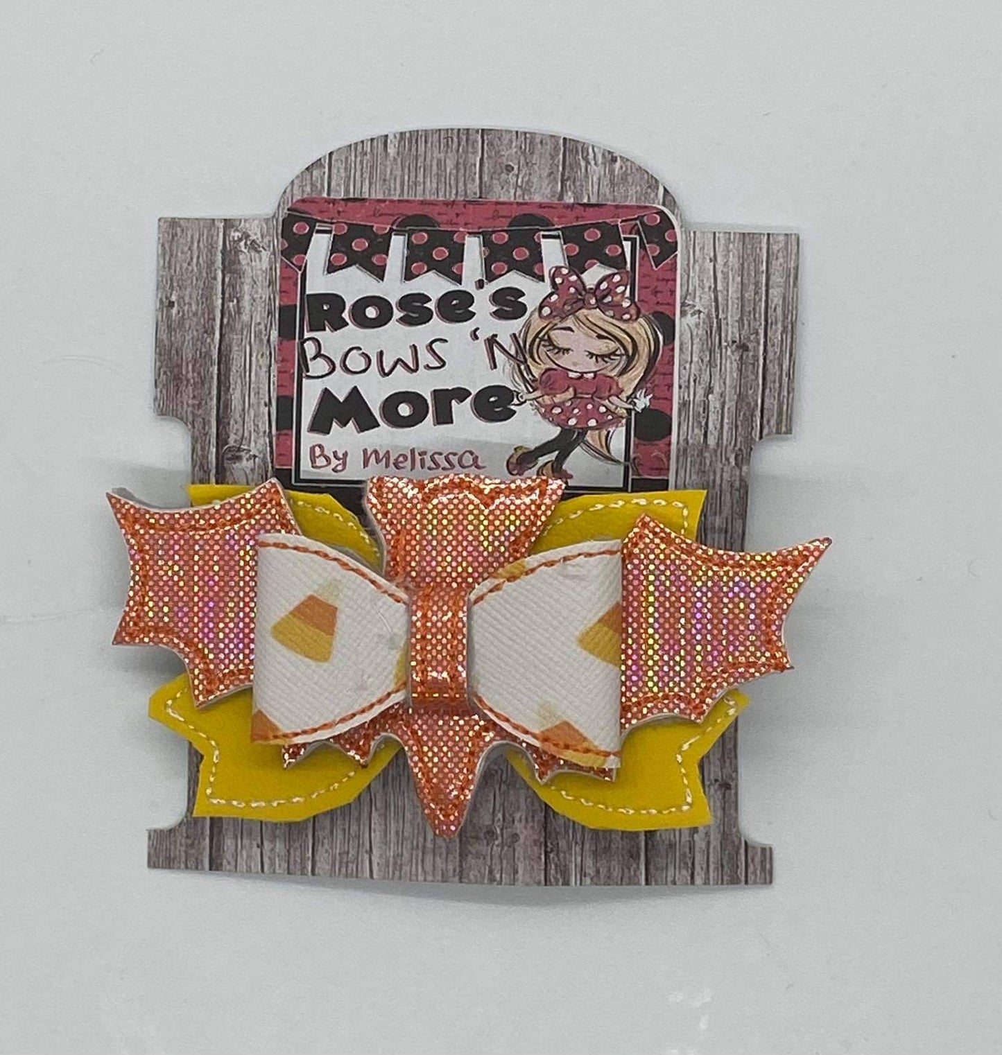 Candy corn bat tiny topper